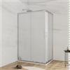 DEGHI Box doccia 70x120 cm doppio scorrevole vetro temperato 6mm stampato 185h - Young