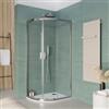 DEGHI Box doccia 70x90 cm semicircolare vetro temperato 6mm trasparente 185h - Young