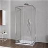 DEGHI Box 3 lati 70x90x70 cm doppio scorrevole vetro temperato 6mm trasparente 185h - Young