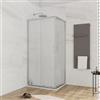 DEGHI Box doccia 70x90 cm doppio scorrevole vetro temperato 6mm stampato 185h - Young