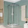DEGHI Box doccia 75x75 cm semicircolare vetro temperato 6mm trasparente 185h - Young