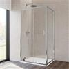 DEGHI Box doccia 80x100 cm scorrevole vetro temperato 6mm trasparente 185h - Young