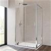 DEGHI Box doccia 80x110 cm scorrevole vetro temperato 6mm trasparente 185h - Young
