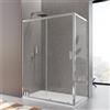 DEGHI Box doccia 80x140 cm scorrevole vetro temperato 6mm trasparente 185h - Young