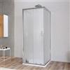DEGHI Box 3 lati 90x90x90 cm doppio scorrevole vetro temperato 6mm stampato 185h - Young