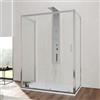 DEGHI Box 3 lati 70x140x70 cm scorrevole vetro temperato 6mm trasparente 185h - Young