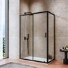 DEGHI Box doccia 70x130 cm scorrevole in vetro temperato 6 mm trasparente 185h e profilo nero - Young
