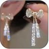 choice of all Bow Earrings for Women Trendy Gold Pearl Drop Dangle Earrings Bowknot Stud Wedding Party Daily Jewelry Accessory Gifts for Her