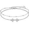 ONEFINITY Bracciale con cardo scozzese, in argento Sterling 925, nodo celtico, gioiello da donna, media, Argento, Non pietra preziosa