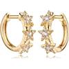 Jenosy Orecchini a cerchio da donna in oro leggero per cartilagine, ipoallergenici, placcati in oro 18 carati, delicati orecchini a cerchio con zirconia cubica, gioielli alla moda per donne e ragazze