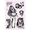 Adesivi ragazza coreana, PVC, notebook creativo, tema anime dolce e cool