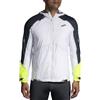 Brooks Giacca Run Visible Convertible Uomo Bianco