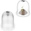 Relaxdays Campana per Piantine, Set da 10, Ø 25 cm, Mini Serra per Piante, Protezione Freddo e Lumache, Pet, Trasparente