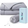 Bedtter Coperta rinfrescante, 100% rayon derivata dal bambù, assorbe il calore corporeo per mantenere fresco durante la notte calda, coperta leggera ultra fresca (grigio, queen (standard USA)