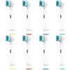 HSYTEK 8 testine di ricambio compatibili con spazzolino elettrico Oral B Vitality Pro, 100, Genius X, Pro 3 3500, Pro 3 9000, Pro Series 3 Plus, bianco
