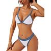 swimall, Set bikini a triangolo da donna, costume da bagno due pezzi sexy, sportivo e in stile brasiliano
