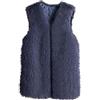 WOXIHUAN Gilet Donna Smanicato Invernale Cappotto Corta di Pelliccia Sintetica da Donna Morbido Cappotto di Peluche Cardigan Sintetica Giacca in Pelliccia Sintetica