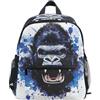 Mnsruu Angry King Kong FaceToddler zaino bambini zaino asilo scuola materna zaino scuola mini scuola materna viaggio bookbag per ragazze ragazzi