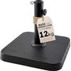 SICIGNANO CASALINGHI Sicignano Base per Ombrellone in Ferro 12 kg Quadrata Nera con Serraggio Laterale e Riduttore per Palo Centrale da Giardino Balcone Terrazzo 35 x 35 cm 25 29 38 mm