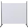 QUICK STAR Paravento da Giardino 180 x 178 cm Divisorio in Tessuto Balcone Protezione della Privacy Bianco