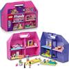 LEGO Friends Valigetta Creativa Casa delle Bambole - Giochi da Viaggio con Casa Giocattolo a 8 Stanze, 2 Mini Bamboline e Accessori - Idea Regalo di Compleanno per Bambine da 6 Anni in su - 42697