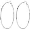 FOCALOOK Orecchini Cerchio Donna Grandi Argento 60mm
