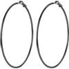 FOCALOOK Orecchini Cerchio Donna Grandi Nero 80mm