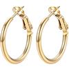 FOCALOOK Orecchini Cerchio Donna Grandi Oro 20mm