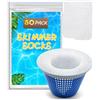 KGC Calza per Skimmer Piscina 50 Pezzi (per Filtri da 7-19 cm), Calzini per Skimmer Piscina Riutilizzabili e Lavabile, Calze da Filtro Piscina Nylon per Cestello Skimmer
