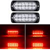 Willpower Barra LED Strobo 12LED Rosso Lampeggiante Per Auto 12V 24V | 2pz Lampada di Emergenza Luci, 18 Modalità, per 4x4 Trattore Camion Rimorchi Barca Fuoristrada, Sicuro Faretti Fendinebbia