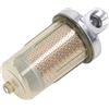 TICFOX Filtro Carburante Trasparente 1,3 Pollici, Filtro di Sostituzione in Acciaio in Lega de 30 Micron con Valvola di Scarico, Portata di 25 Gpm per Benzina, Disels e biodiesel