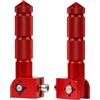 Marchfunny Poggiapiedi per moto in lega, foro da 12 mm, impugnatura antiscivolo (rosso) | Alluminio lavorato a CNC, lunghezza 12 cm, pieghevole, salvaspazio, adatto per scooter, nero, rosso, blu
