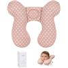 KAKIBLIN Cuscino da viaggio per bambini, cuscino da collo per seggiolino auto, cuscino di supporto per collo per testa e collo, supporto per la testa del neonato per seggiolino auto, passeggino