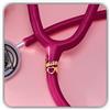 Generic Stethoscope nome targhetta Stethoscope personalizzato in acciaio inox ciondoli ID targhetta con pietra di nascita e cuore per infermieri medici RN Studenti fatto a mano