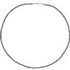 Sophia Rose Collana Zaffiro Blu Grigio Pietra Naturale Donna Annodata a Mano Gold Filled 42 cm