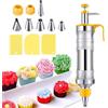 TBRFP Siringa Per Torte,Accessori Per Torte Con Beccucci In Acciaio Inox,Siringa Per Ciambelle Per Marmellata Con 6 Beccucci,Siringa Professionale In Acciaio Inox Per Cupcake,Decorazione Di Torte,Dolci