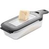 GEFU RASPELLA Grattugia da cucina con 2 inserti per grattugia, grattugia fine e grossolana per formaggio, verdure, spezie e cioccolato, in acciaio inox tagliato al laser, contenitore di raccolta