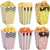 SCHYIDA 60 PCS Cartone di Popcorn Sacchetti di Popcorn Oro Contenitori di Popcorn Porta Pop Corn per Caramelle Patate Fritte Biscotti e Dolce Sacchetti Pop Corn Compleanno/Cinema/Feste/Matrimoni