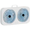 Generic Ventilatore da tavolo, raffreddatore d'aria a doppia testa, ricaricabile tramite USB, da appendere, silenzioso, per campeggio, viaggi, spiaggia, tenda, dormitorio, palestra, asilo