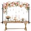 Yxmohala Asta decorativa per tavolo, telaio per arco di palloncini, supporto regolabile in metallo nero, 250 x 120 cm, per feste, compleanni, matrimoni