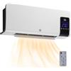 HOMCOM Termoventilatore Oscillatorio Timer 12h 2000W 54.5x12x21.5 cm Bianco