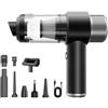 MYXJX Aspirapolvere a mano, mini aspirapolvere ricaricabile tramite USB, aspiratore e soffiatore leggero per auto, casa e animali da compagnia(Ball Motor [Black Silver])