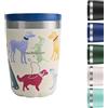 Chilly's Original Tazza da Caffè - Tazza Termica da Viaggio per Bevande Fredde e Calde - Con Coperchio - Tazza Isolata Sottovuoto a Doppia Parete - Acciaio Inox - 340ml - Polka Dogs