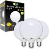 CLAR - Lampadina Led E27 Sfera Grande, Globo, E27 LED 4000K 25W (Pack 3)