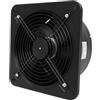 Steeviuzj Ventilatore di scarico da parete, 300 x 300 mm, 107 W, 2677 m³/h, con copertura a rete densa, in metallo, silenzioso, per cucina, officina, soffitta, garage, nero