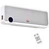 HOMCOM Stufa Elettrica da Parete PTC 56x18.5x11.7 cm Bianco e Argento