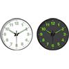 Lapiglo Orologio da parete rotondo luminoso da 30 cm, silenzioso, senza ticchettio, movimento al quarzo, si illumina al buio, ampio display, in vetro temperato, decorazione moderna per camera da letto