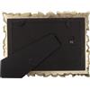 EpheyFIF Cornice portafoto vintage in resina con elegante bordo in pizzo dorato per foto da 15,7 cm, decorazione da scrivania per matrimoni, anniversari e decorazioni per la casa (7,6 x 12,7 cm)