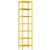 Brigros - Libreria Scaffale Metallico Fly 7 Ripiani 35x28x180 cm In Acciaio Laminato A Freddo, Verniciatura Epossidica Senape, Scaffale Salvaspazio Per Casa E Ufficio