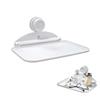 lemgyiamz Mensola Doccia con Ventosa, Portaoggetti Doccia Senza Forare, Portasapone Doccia Mobile Plastica per l'uso in bagni, Camere da Letto e Uffici 24,5 x 14 x 12 cm Bianco